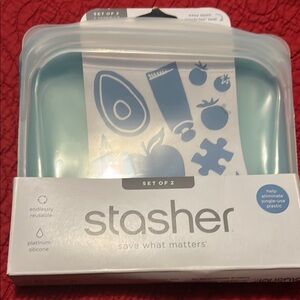 Reusable Silicone Food Storage Bags - Blue